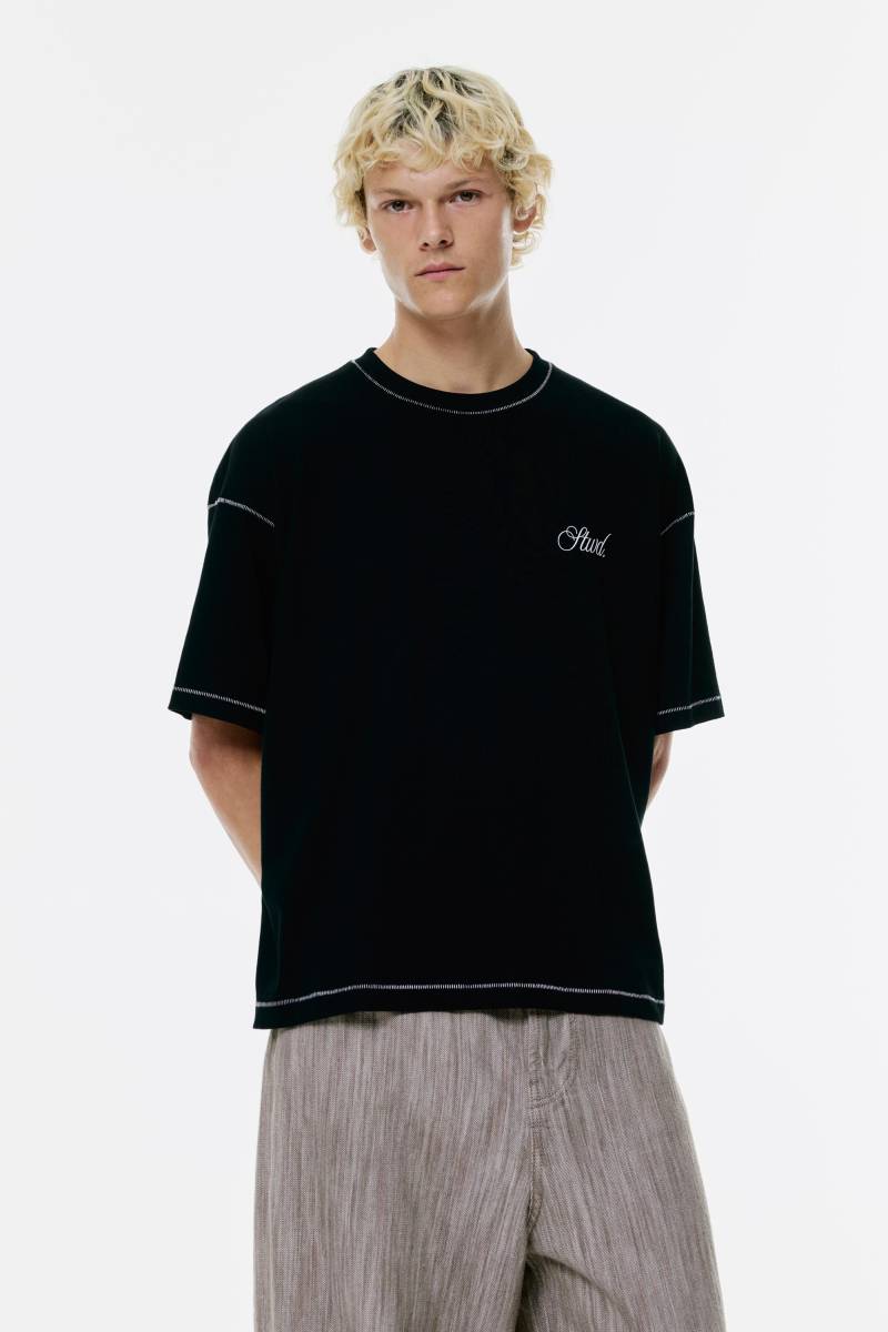 Stwd Studio T-Shirt Mit Kontrastnähten von Pull&Bear