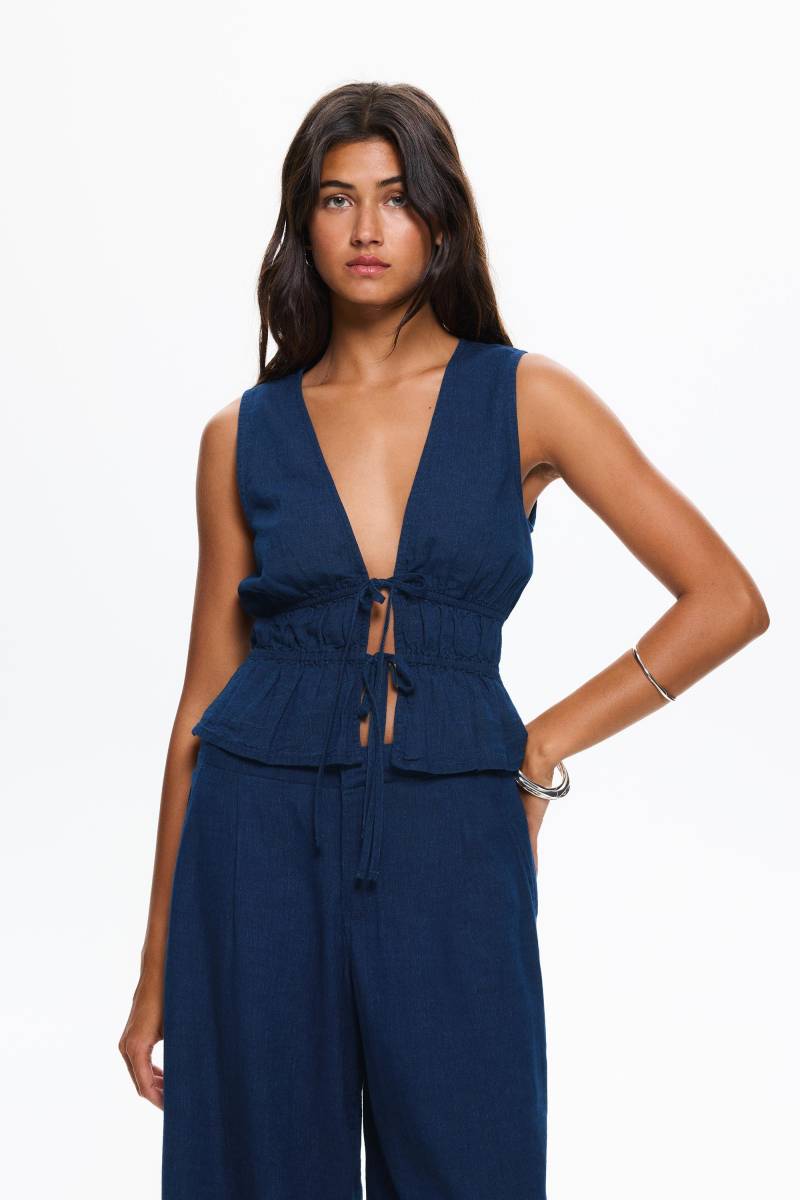 Top Mit Raffungen Und Schleifen von Pull&Bear