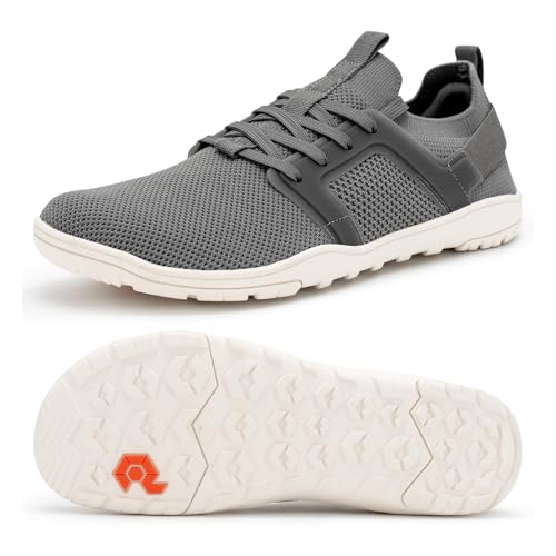 Pulltop Barfuß-Trailrunning-Schuhe für Herren – breite Zehenbox | Zero Drop Sohle | Minimalistische Cross-Trainingsschuhe, Wt06m | Dk Grey, 46 EU von Pulltop