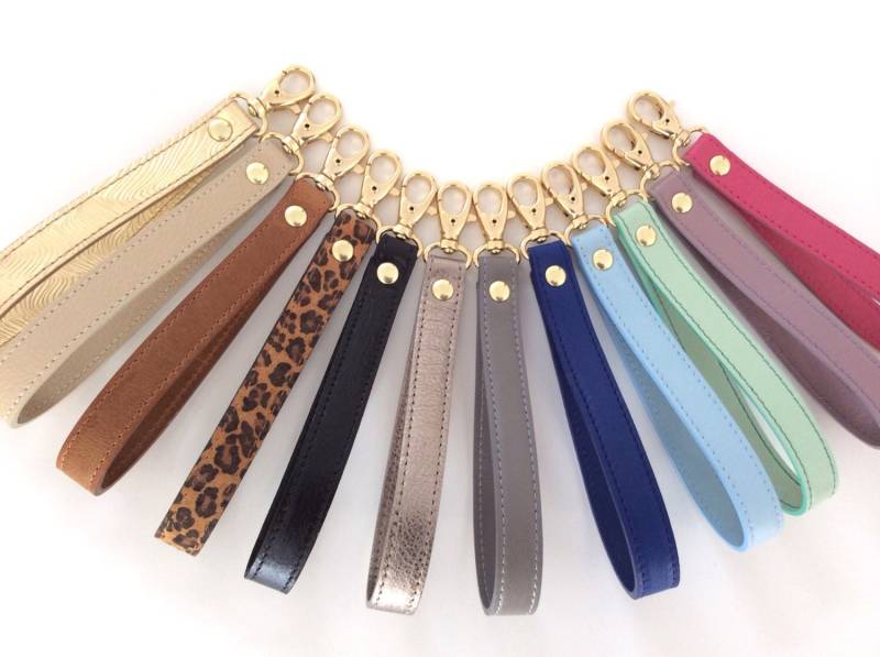 Handgefertigte Leder Handschlaufe Abnehmbare Clutch/Geldbörse von PulpoCreations