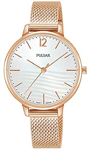 PULSAR Damen Analog Quarz Uhr mit Edelstahl Armband PH8486X1 von Pulsar
