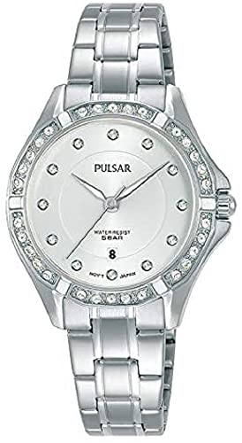 PULSAR Damen Analog Quarz Uhr mit Metall Armband PH7529X1 von Pulsar