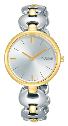 Pulsar Quarz Damen-Uhr mit Goldauflage und Metallband PM2264X1 von Pulsar