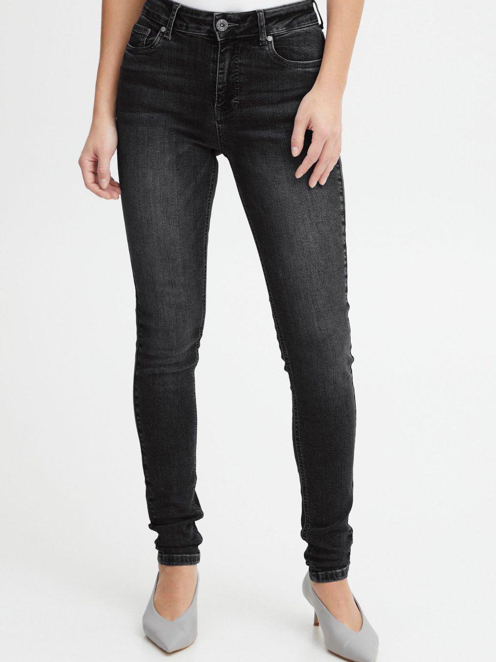 PULZ Jeans 5-Pocket-Jeans Damen Baumwolle, schwarz von Pulz Jeans