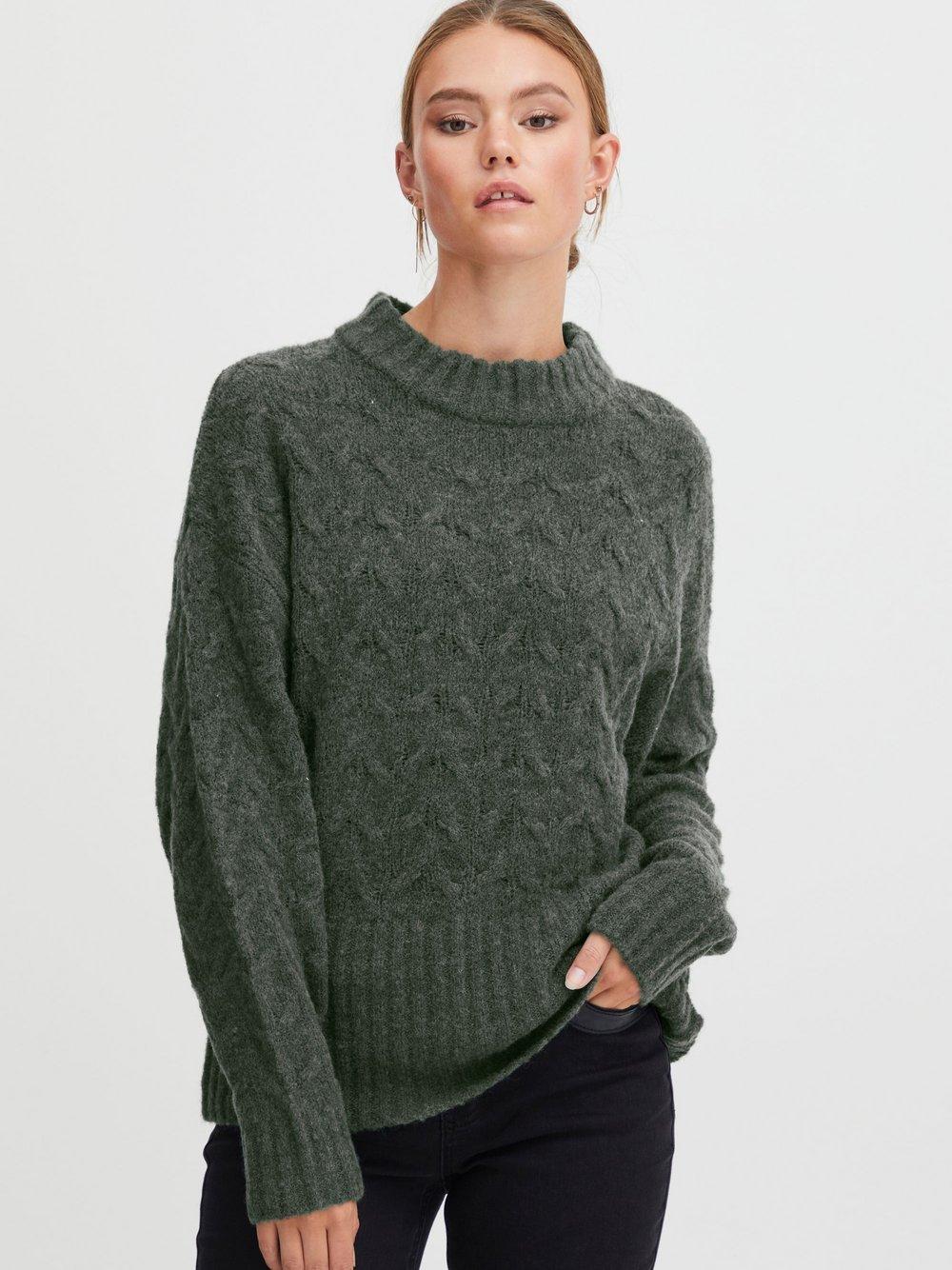 PULZ Jeans Strickpullover Damen, grün von Pulz Jeans