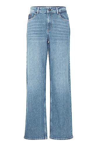 Pulz Jeans PZVEGA HW Jeans Wide Leg Damen Jeans Denim Hose Baumwolle mit Stretch Regular Waist Regular Fit, Größe:26/30, Farbe:Light Blue Denim (200008) von Pulz Jeans