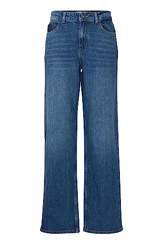 Pulz Jeans PZVEGA HW Jeans Wide Leg Damen Jeans Denim Hose Baumwolle mit Stretch Regular Waist Regular Fit, Größe:26/30, Farbe:Medium Blue Denim (200005) von Pulz Jeans