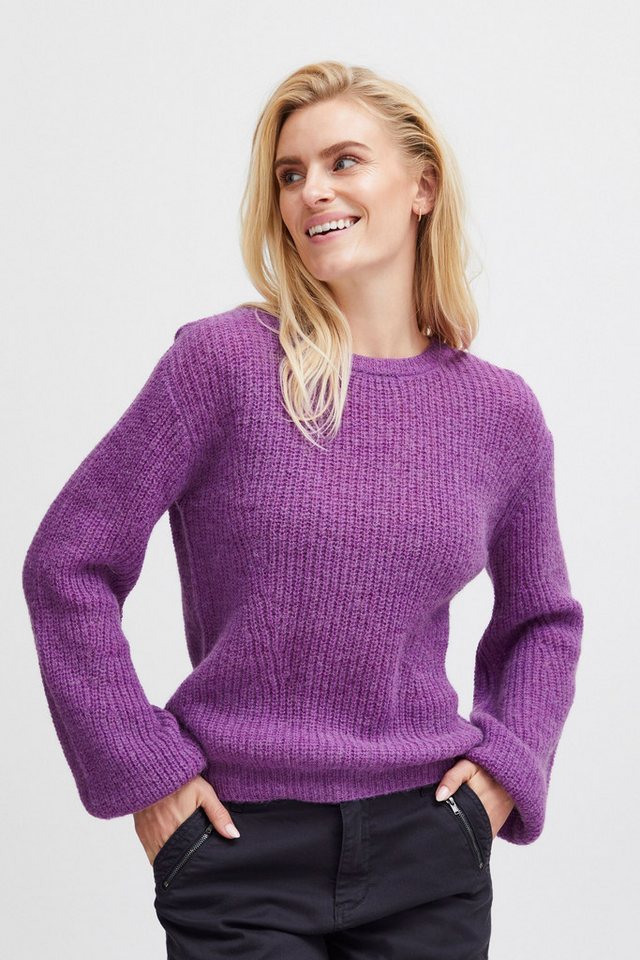 Pulz Jeans Strickpullover PZIRIS Boatneck Pullover 50206779 Moderner Strickpullover mit weitem Ärmelabschluss von Pulz Jeans
