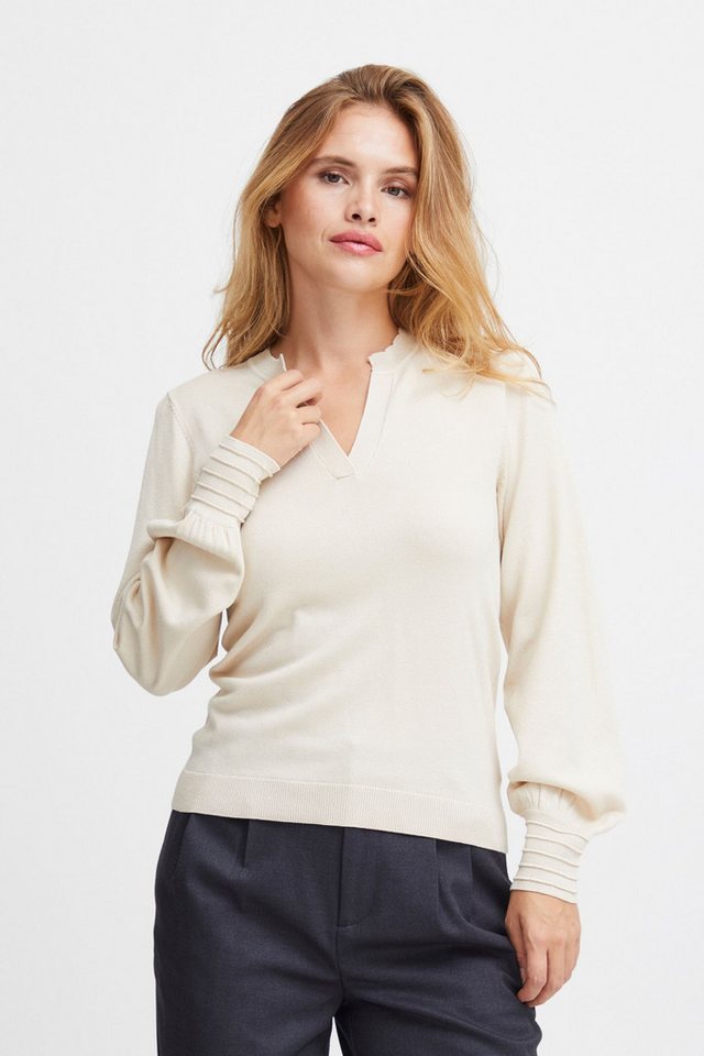 Pulz Jeans Strickpullover PZSARA Vneck Glitter Pullover - 50207855 Moderner Strickpullover mit V-Ausschnitt von Pulz Jeans