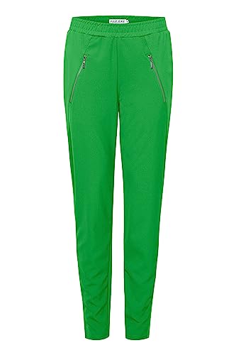 Pulz PZKIRA HW Pant Damen Hose Stoffhose Sweatpant mit elastischem Bund und Reißverschlusstaschen Slim-Fit, Größe:M/NORMAL, Farbe:Fern Green (176153) von Pulz Jeans