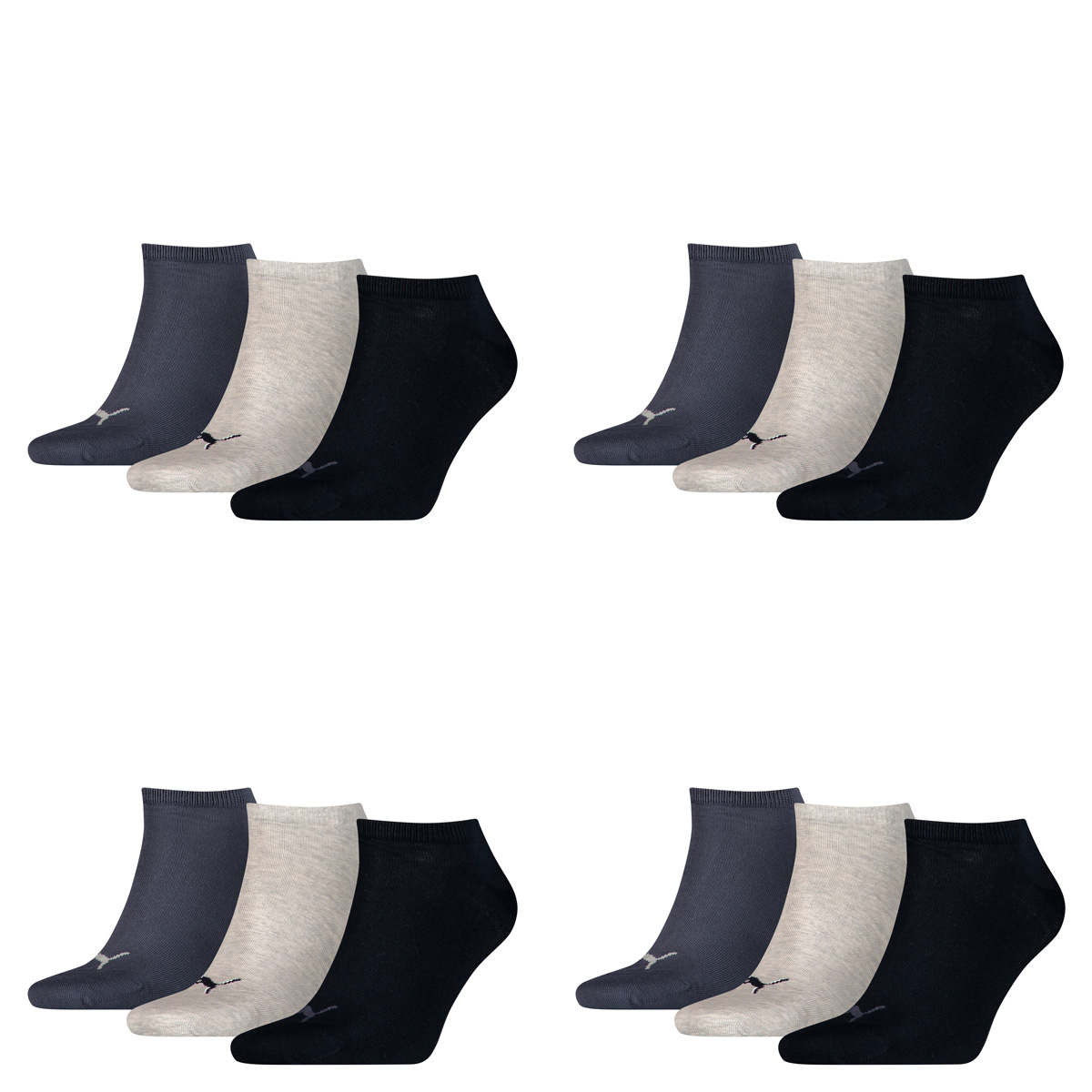 12 Paar Puma Sneaker Invisible Socken Gr. 35 - 49 Unisex für Damen Herren Füßlin... von Puma