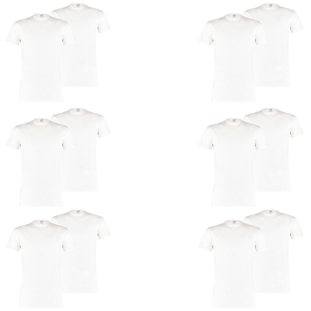 12 er Pack Puma Basic Crew T-Shirt Men Herren Unterhemd Rundhals von Puma