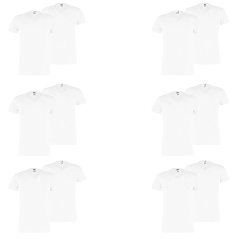 12 er Pack Puma Basic V Neck T-Shirt Men Herren Unterhemd V-Ausschnitt von Puma