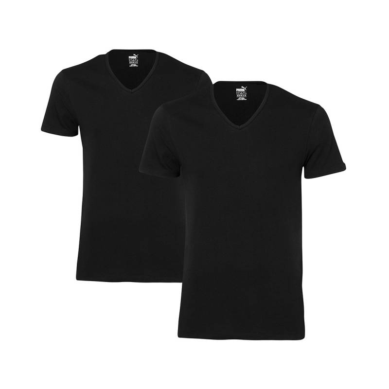2 er Pack Puma Basic V Neck T-Shirt Men Herren Unterhemd V-Ausschnitt von Puma