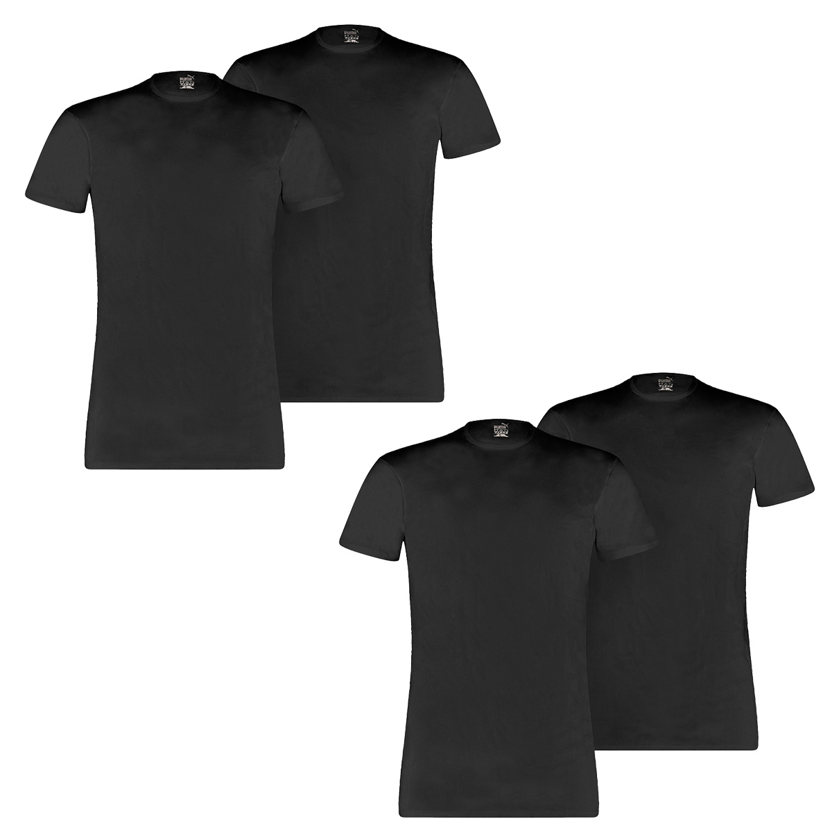 4 er Pack Puma Basic Crew T-Shirt Men Herren Unterhemd Rundhals von Puma