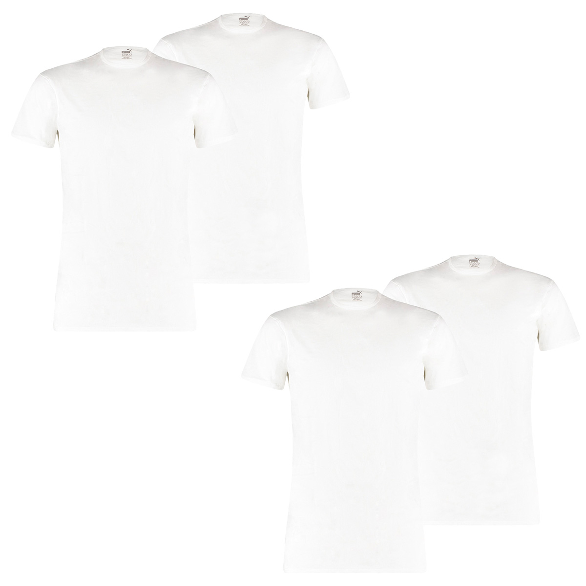 4 er Pack Puma Basic Crew T-Shirt Men Herren Unterhemd Rundhals von Puma
