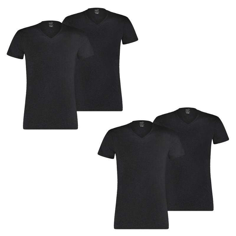 4 er Pack Puma Basic V Neck T-Shirt Men Herren Unterhemd V-Ausschnitt von Puma