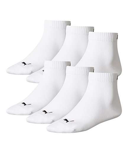 PUMA 6 Paar Quarter Socken Kurz Socken, Sportsocken (43-46, weiß) von PUMA