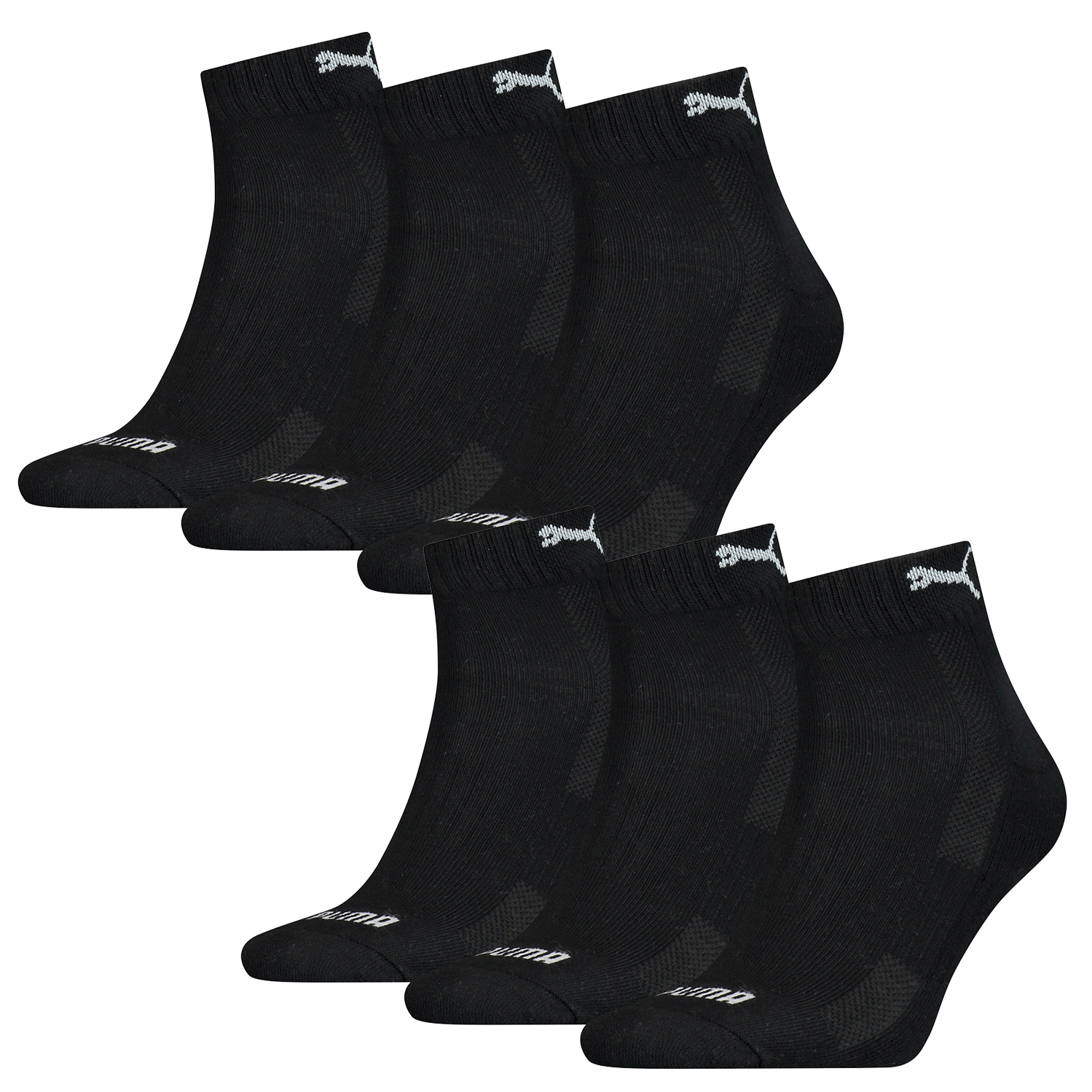 6 Paar Puma Quarter Socken mit Frottee-Sohle Gr. 35 - 46 Unisex Cushioned Kurzso... von Puma