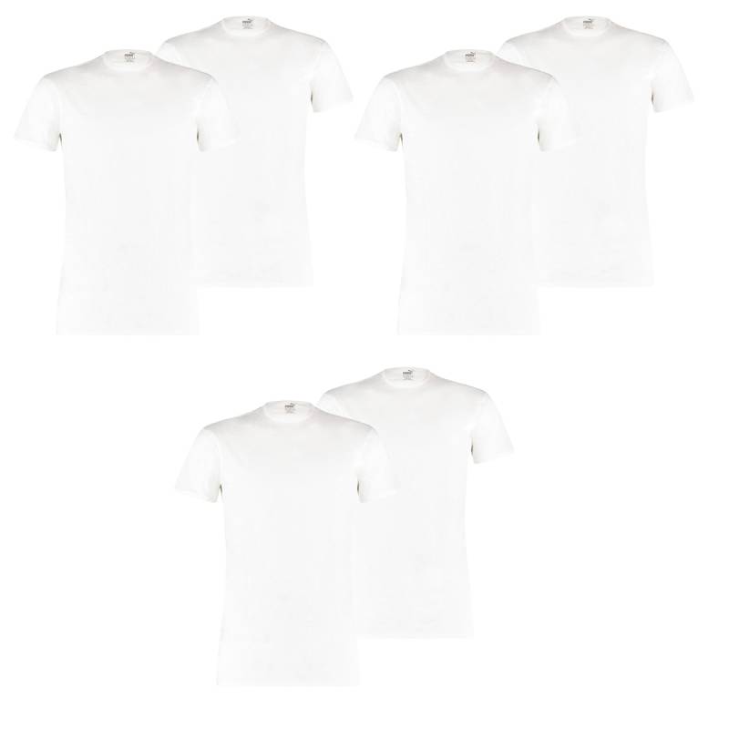 6 er Pack Puma Basic Crew T-Shirt Men Herren Unterhemd Rundhals von Puma