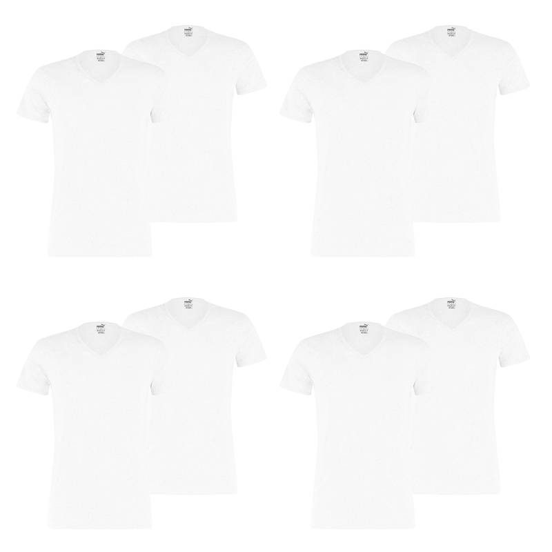 8 er Pack Puma Basic V Neck T-Shirt Men Herren Unterhemd V-Ausschnitt von Puma