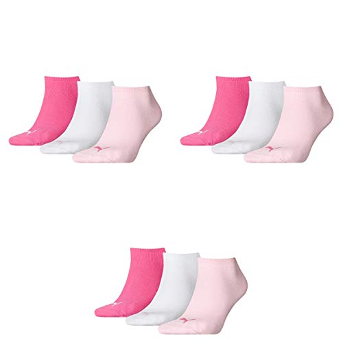 PUMA 9 Paar Sneaker Invisible Socken Gr. 35-49 Unisex für Damen Herren Füßlinge, Farbe:422 - pink lady, Socken & Strümpfe:35-38 von PUMA