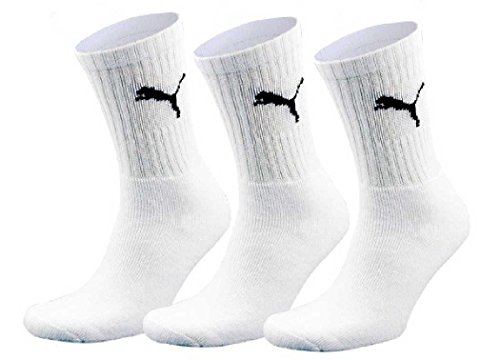 PUMA 9 Paar Sportsocken Tennis Socken Gr. 35-49 Unisex für sie und ihn, Farbe:300 - white, Bekleidungsgröße:XL von PUMA