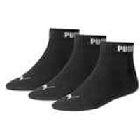 PUMA 3er Pack Quarter Socken Damen|Herren schwarz|schwarz von Puma