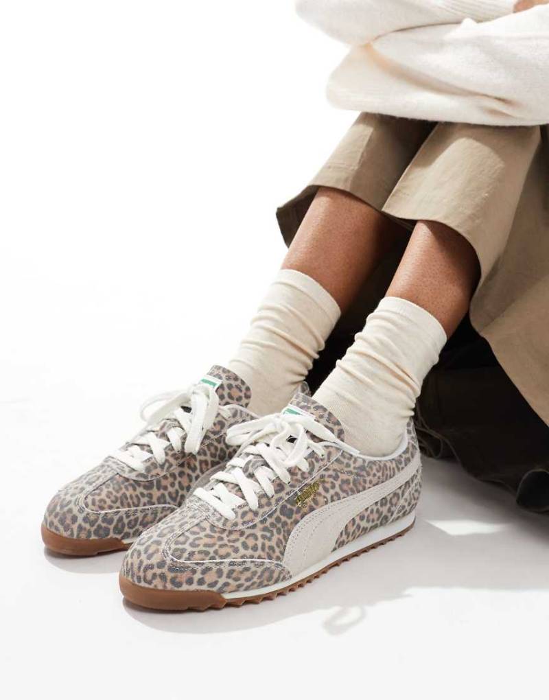 PUMA - Arizona - Sneaker mit Leopardenprint-Braun von Puma