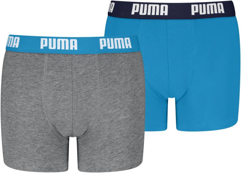 PUMA Boxershorts "PUMA BOYS EVERYDAY BASIC BOXERS 2P" Packung, 2er Pack, Boys, mit Logobund, elastisch von Puma