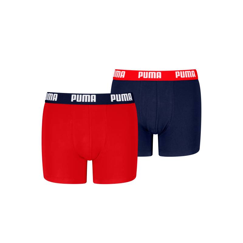 PUMA Boxershorts "PUMA BOYS EVERYDAY BASIC BOXERS 2P", 2er Packer Packung, Komfortabler Logobund, ohne Eingriff von Puma
