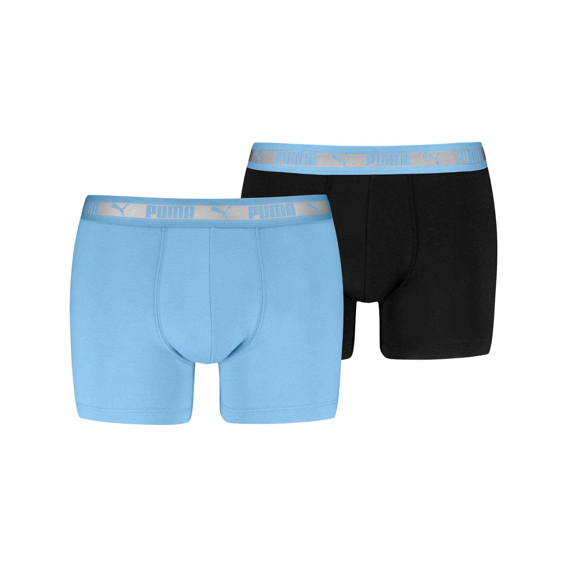 PUMA Boxershorts "PUMA MEN CHROMATIC WAISTBAND BOXERS 2P" 2er Pack, elastischer Logobund, ohne Eingriff von Puma