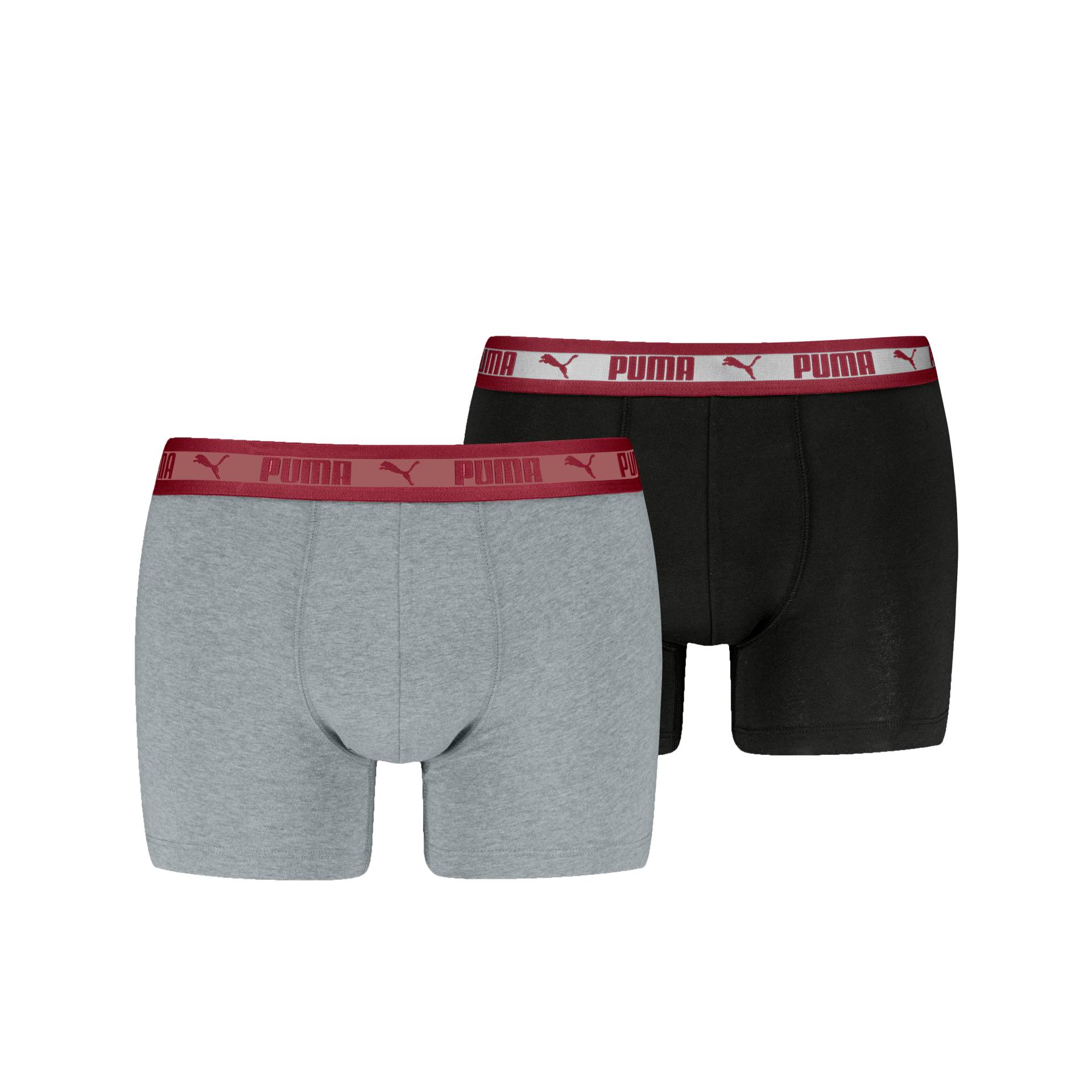PUMA Boxershorts "PUMA MEN CHROMATIC WAISTBAND BOXERS 2P" 2er Pack, elastischer Logobund, ohne Eingriff von Puma