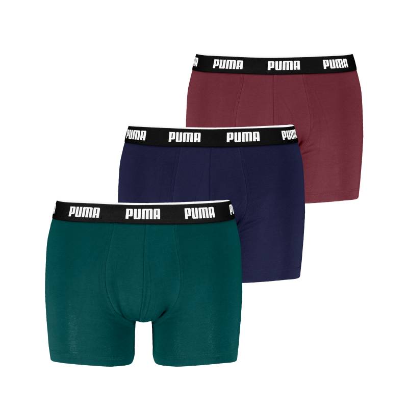 PUMA Boxershorts "PUMA MEN EVERYDAY BASIC BOXERS 3P", (3er Pack), Komfortabler elastischer Logobund von Puma