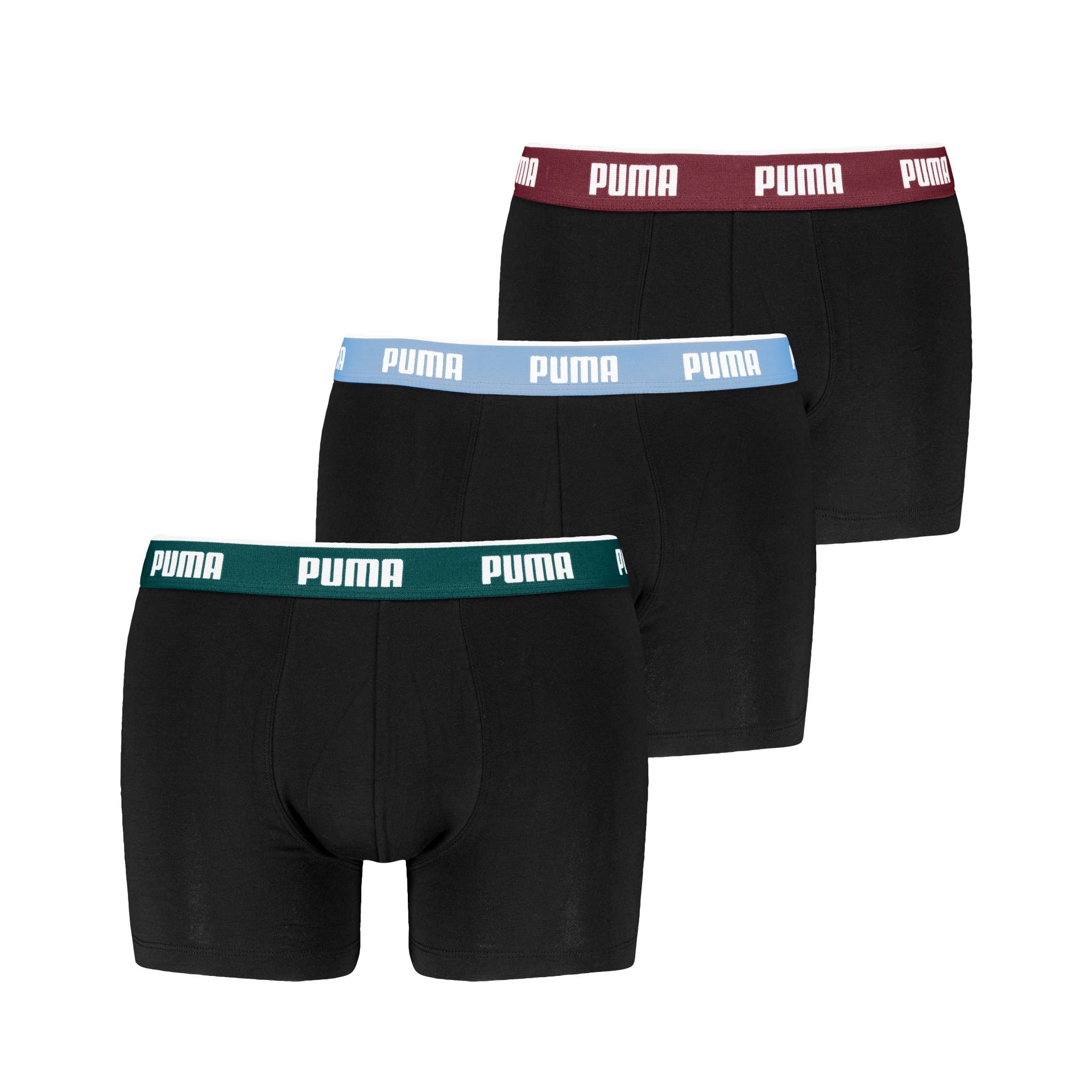 PUMA Boxershorts "PUMA MEN EVERYDAY BASIC BOXERS 3P", (3er Pack), Komfortabler elastischer Logobund von Puma
