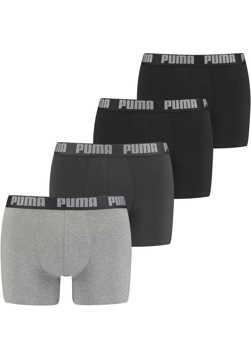 PUMA Boxershorts "PUMA MEN EVERYDAY BOXER 4P ECOM", 4er Packer Packung, mit breitem Logo-Webbund von Puma