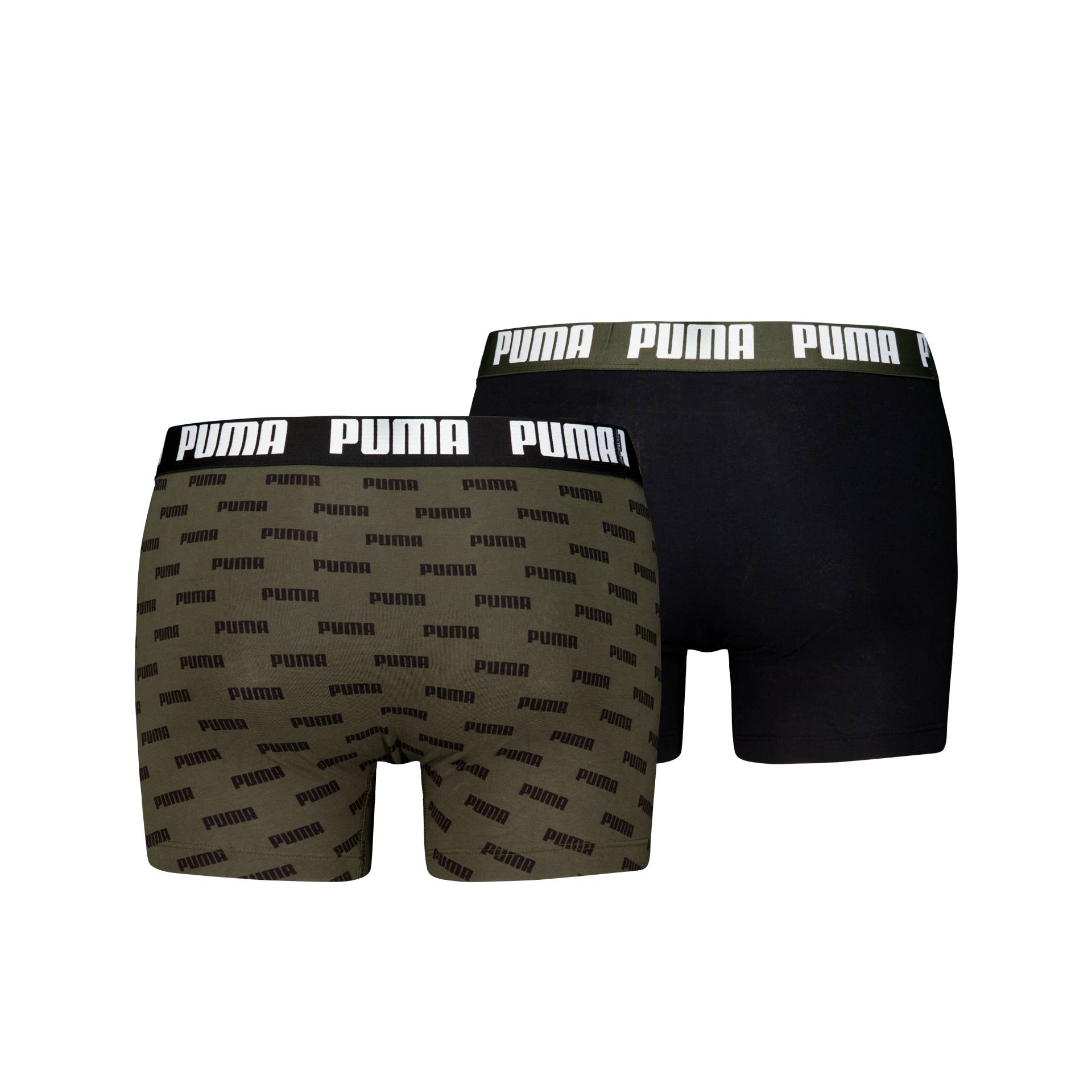 PUMA Boxershorts "PUMA MEN EVERYDAY LOGO PRINT BOXERS 2P", (2er Pack), 1x uni und 1x allover Logodruck von Puma