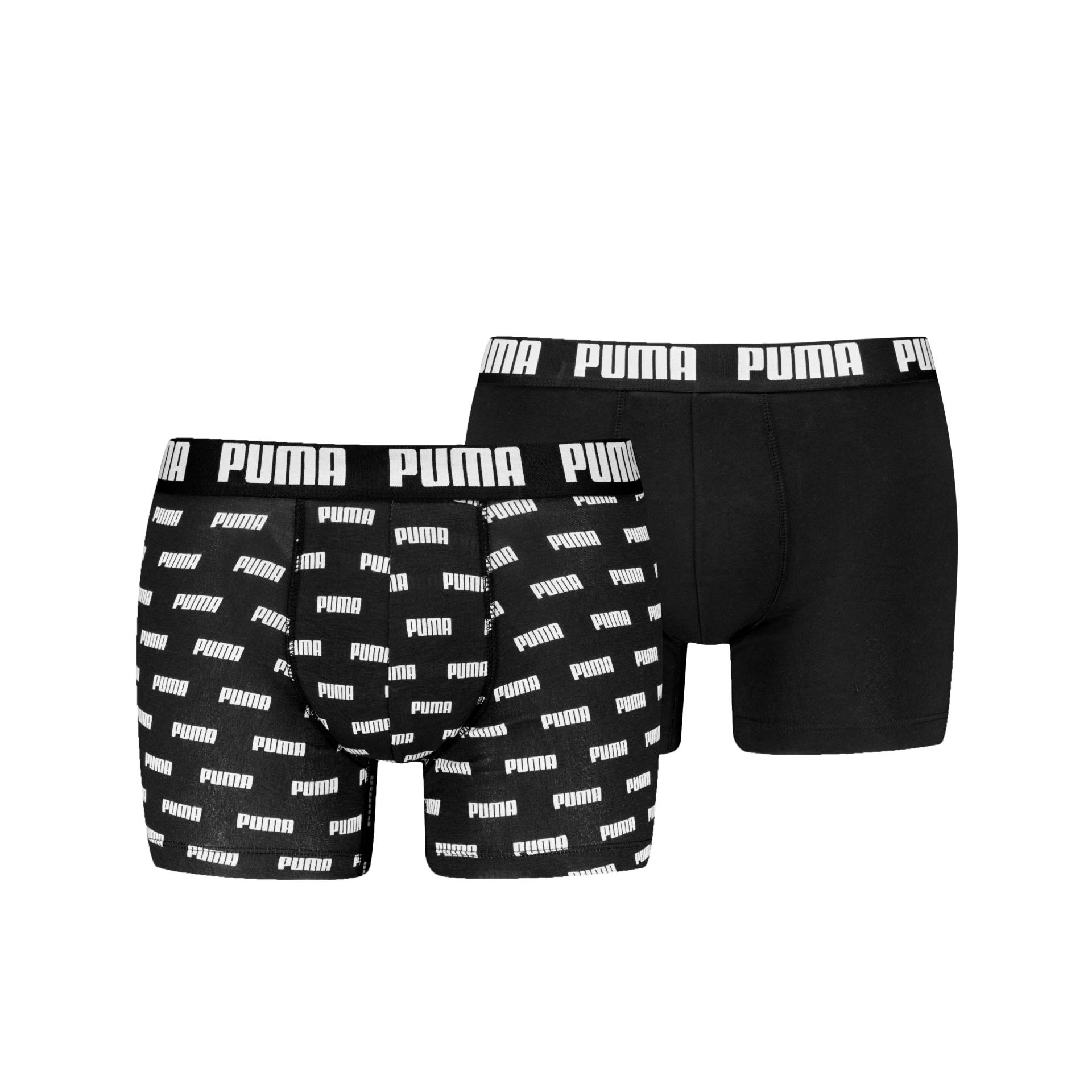 PUMA Boxershorts "PUMA MEN EVERYDAY LOGO PRINT BOXERS 2P", (2er Pack), 1x uni und 1x allover Logodruck von Puma