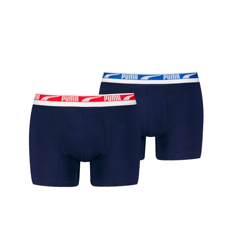 PUMA Boxershorts "PUMA MEN EVERYDAY MULTI LOGO BOXERS 2P", (2er Pack), Komfortabler Logobund von Puma