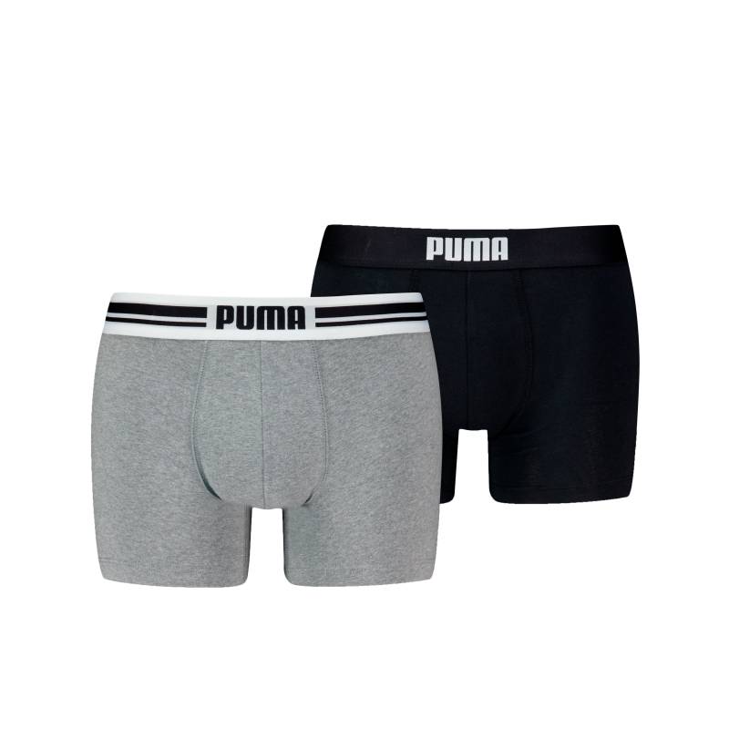 PUMA Boxershorts "PUMA MEN EVERYDAY PLACED LOGO BOXERS 2P", (2er Pack), mit elastischem Logobund von Puma