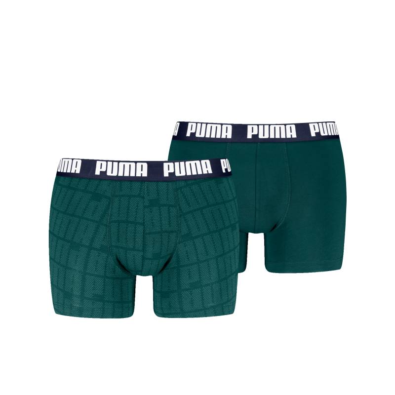 PUMA Boxershorts "PUMA MEN LOGO PRINT BOXERS 2P" 2er Pack, elastischer Logobund, ohne Eingriff von Puma