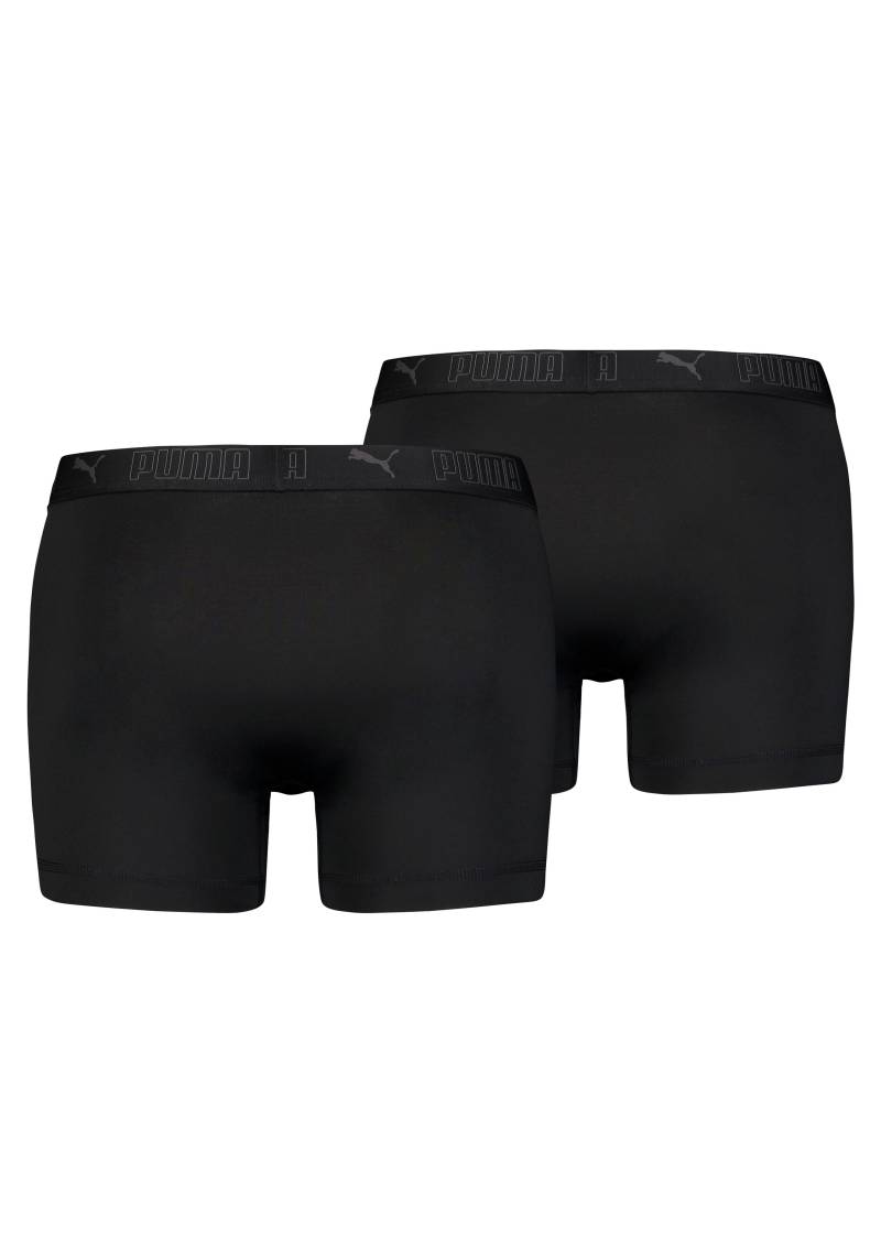 PUMA Boxershorts "PUMA MEN SPORT MICROFIBER BOXERS 2P", (Packung, 2er Pack), mit Logo-Bund von Puma