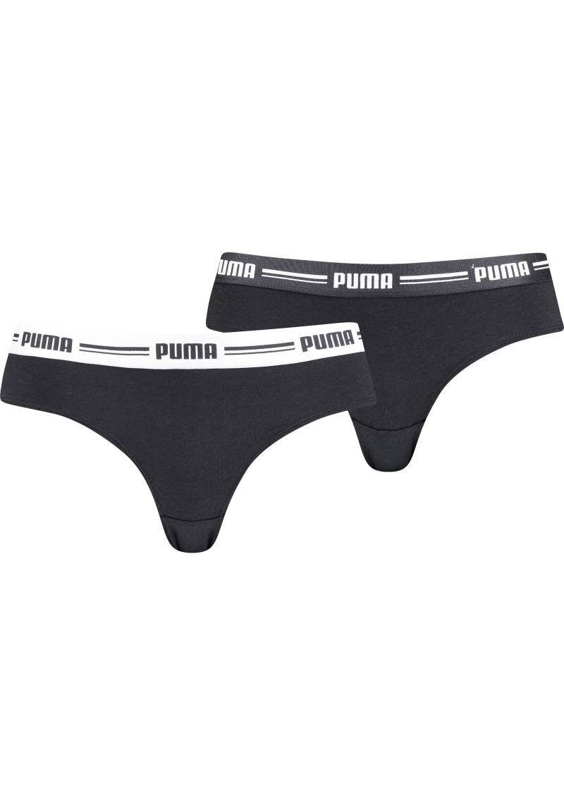 PUMA Brasilslip "PUMA WOMEN BRAZILIAN 2P HANG", (2er Pack), mit weichem Logobündchen von Puma