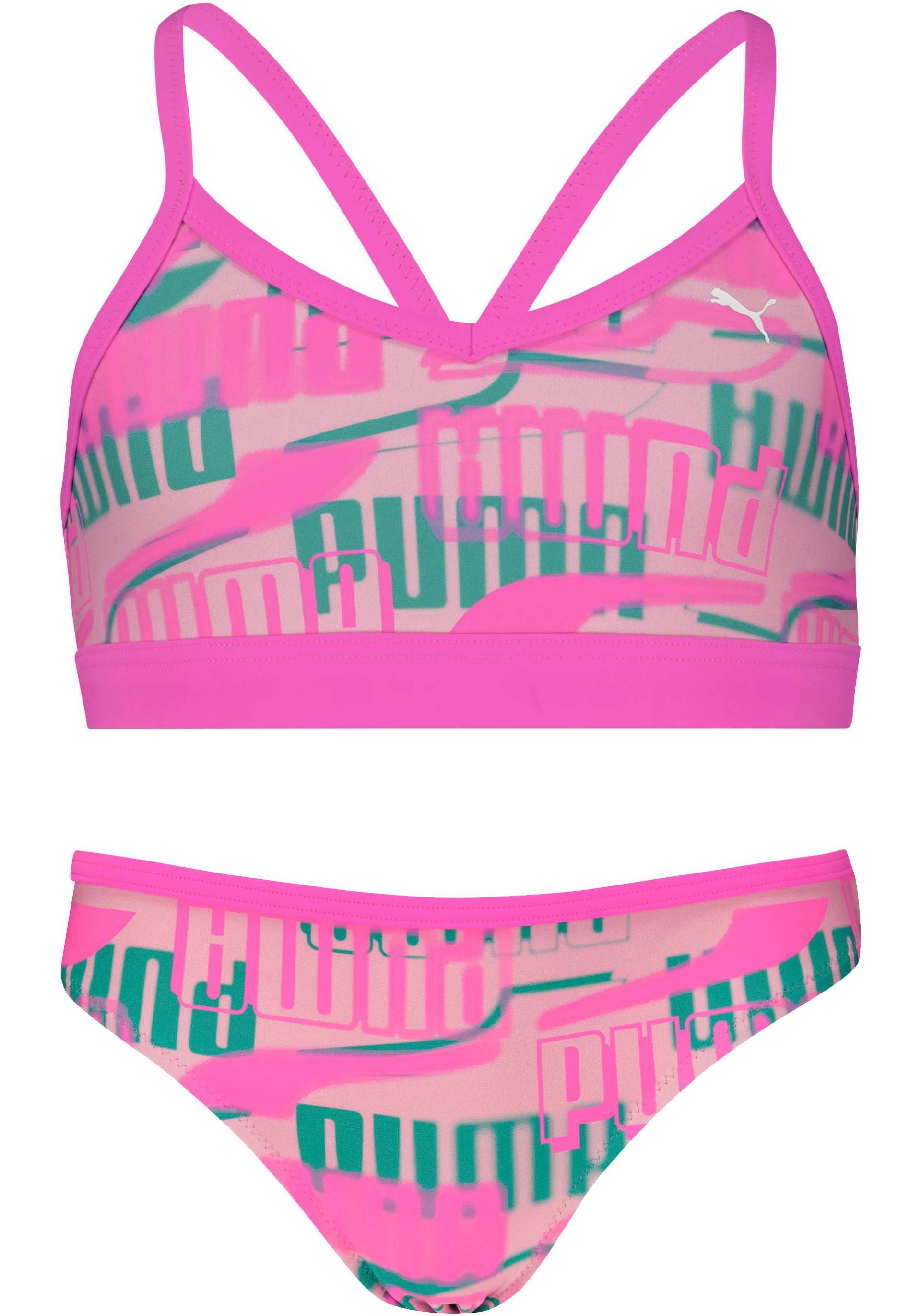 PUMA Bustier-Bikini, 2 Stk. mit allover Logoprint von Puma