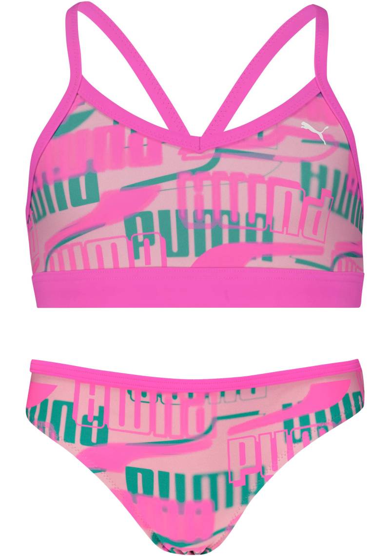 PUMA Bustier-Bikini, 2 Stk. mit allover Logoprint von Puma