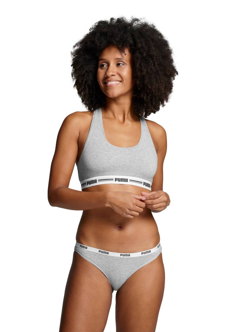 PUMA Sport-Bustier "PUMA WOMEN RACER BACK TOP 1P HANG", Racerback-Rücken, Logo-Unterbrustband, ohne Bügel, elastisch von Puma