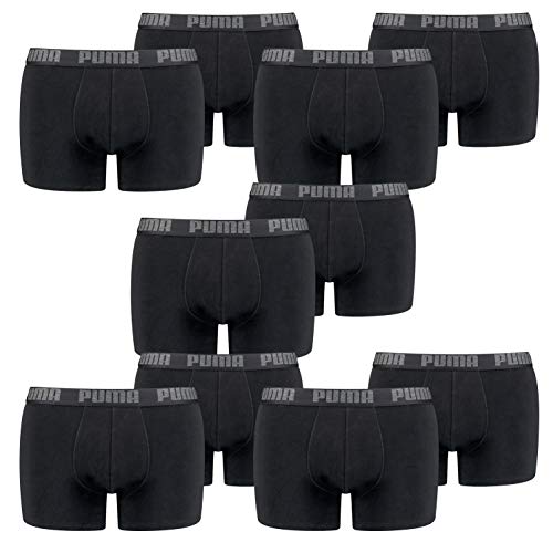 PUMA Herren Boxershorts Unterhosen 521015001 10er Pack, Farbe:230 - Black/Black, Bekleidungsgröße:L von PUMA
