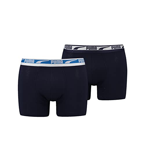 PUMA Herren Multi Logo Boxer, Peacoat, S (2er Pack) von Puma