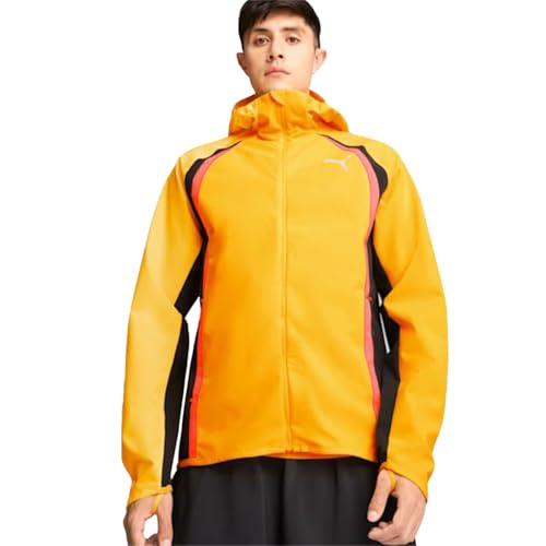 PUMA Herren Run Regenjacke S Sun Stream Orange ?Lauf-Regenjacke mit Kragen Herren von PUMA