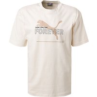 PUMA Herren T-Shirt beige Baumwolle von Puma